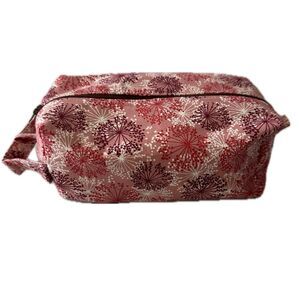 Handmade Handcrafted All Over Dandelion Like Asian Inspired Cosmetic Travel Bag